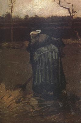 Vincent Van Gogh Peasant Woman Digging (nn04) oil painting image